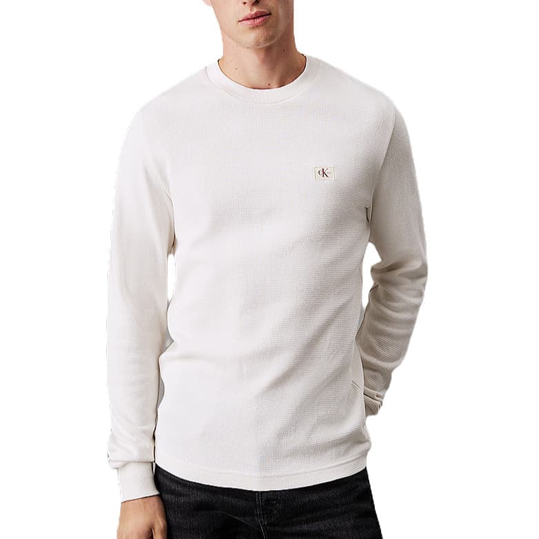 T-SHIRT GAUFFRE MANCHE LONGUE CALVIN KLEIN