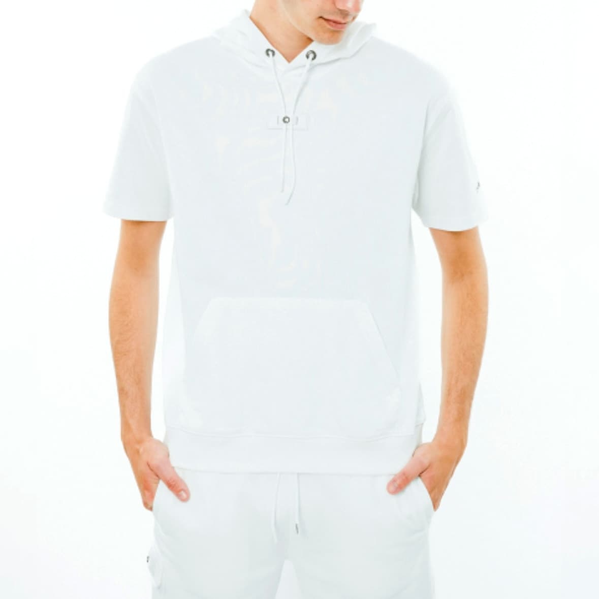 ENSEMBLE SWEATSHIRT MANCHE COURTE & SHORT CHABRAND BLANC