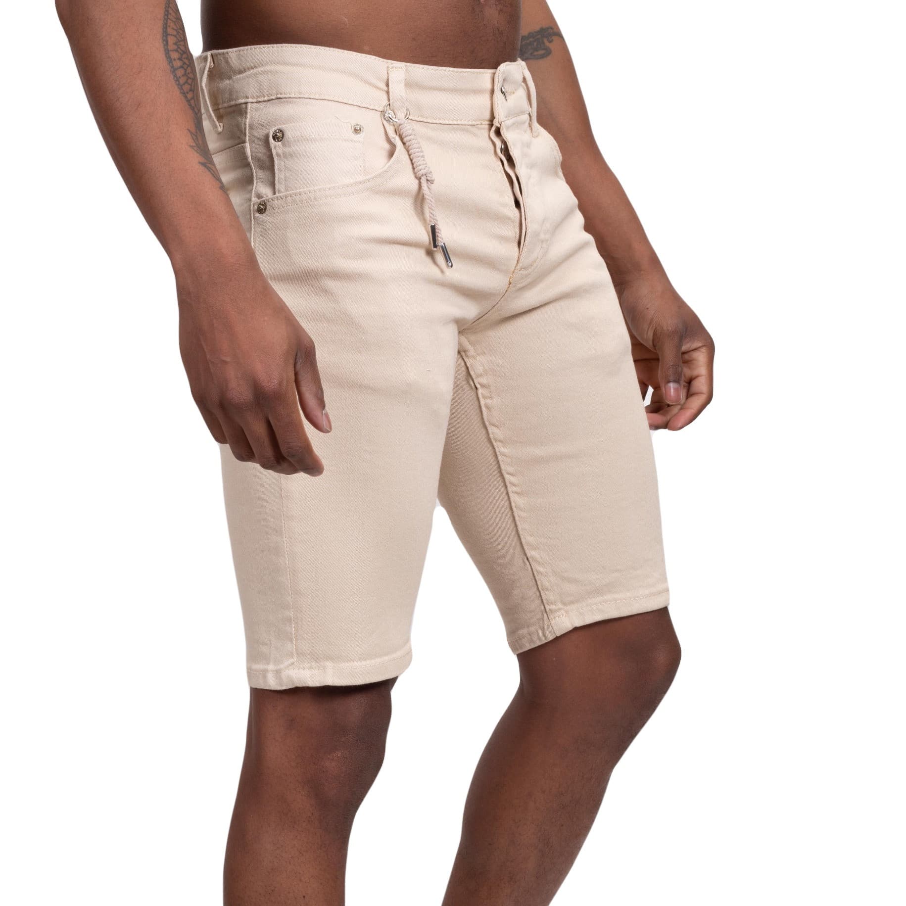 BERMUDA JEAN COUPE SLIM UNIPLAY BEIGE