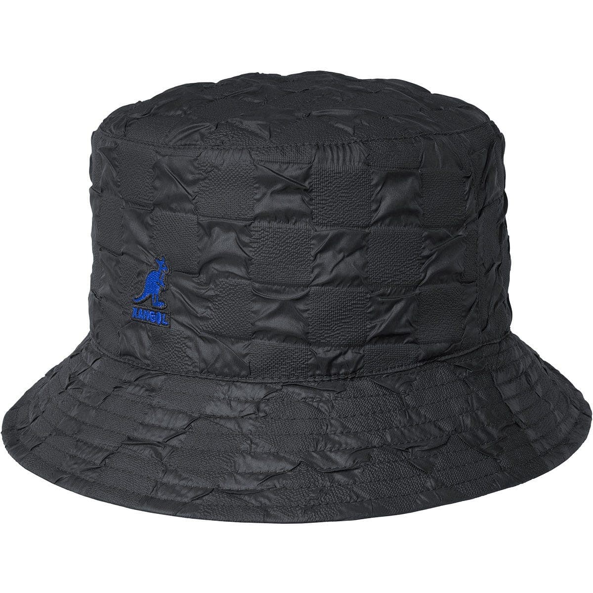 BOB KANGOL PUCKER CHECK BUCKET REVERSIBLE NOIR