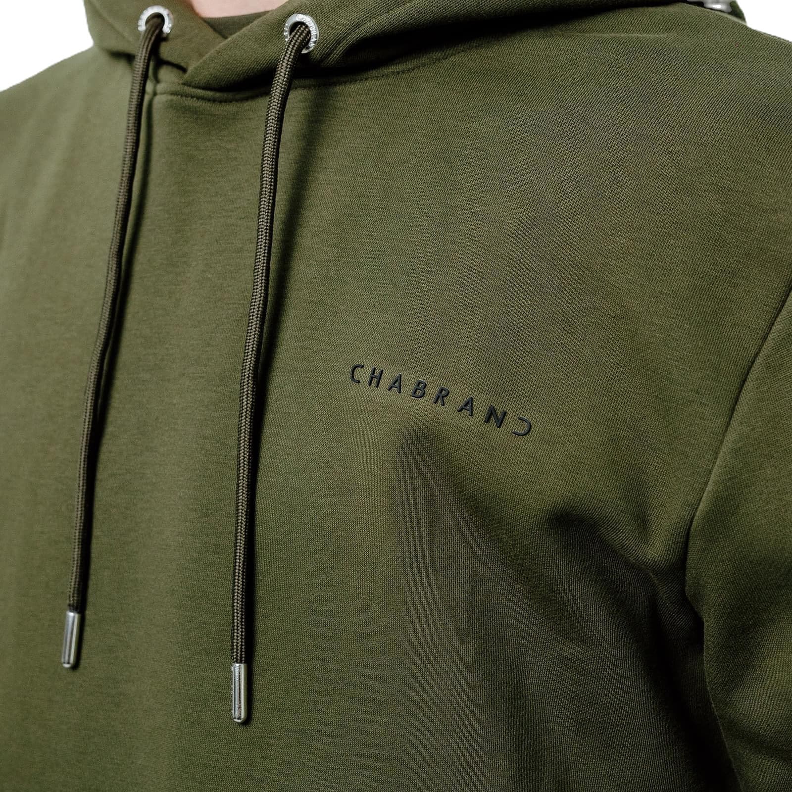 SWEAT À CAPUCHE CHABRAND LOGO KHAKI