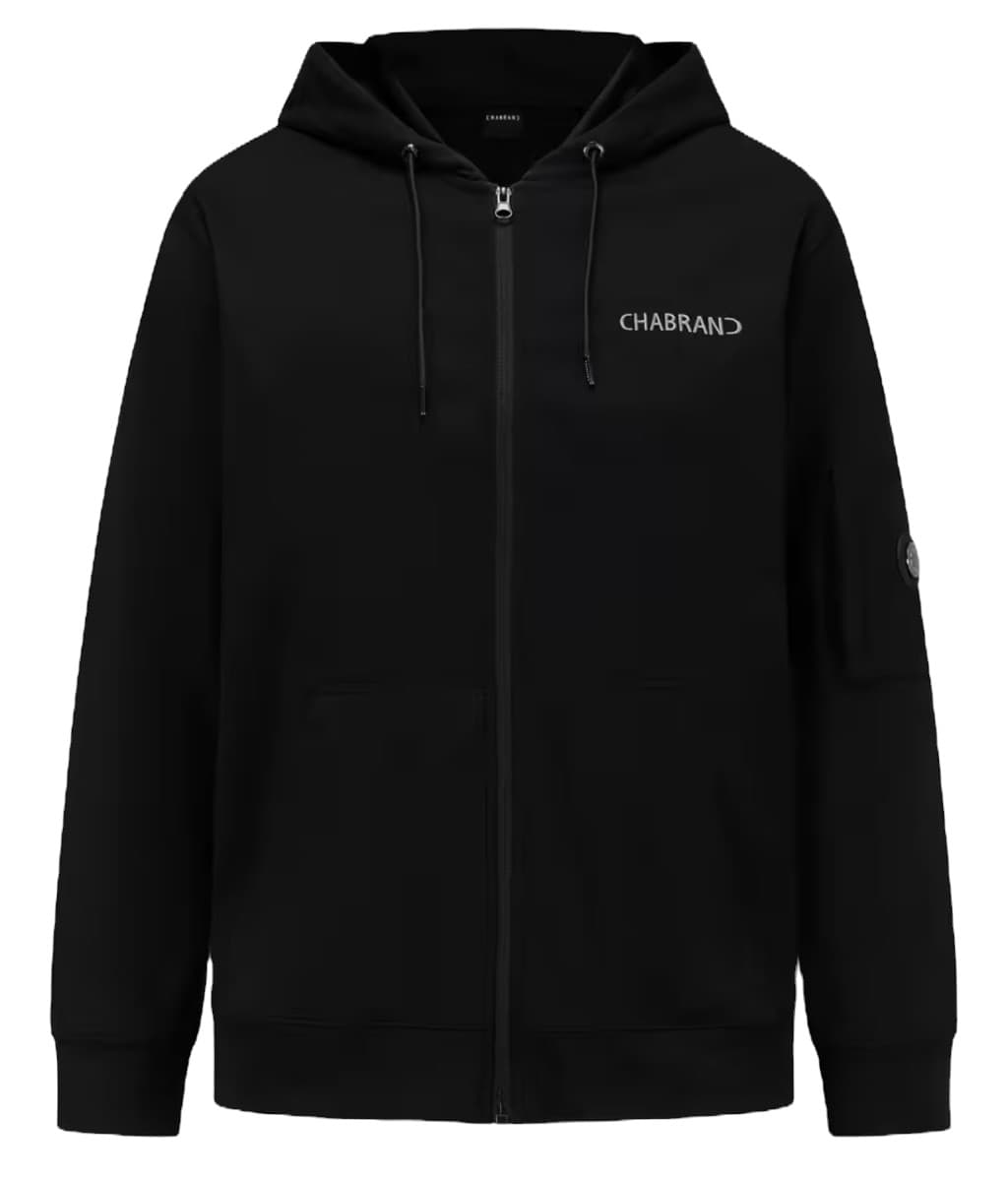 VESTE ZIPPÉ MONOCHROME NOIR CHABRAND