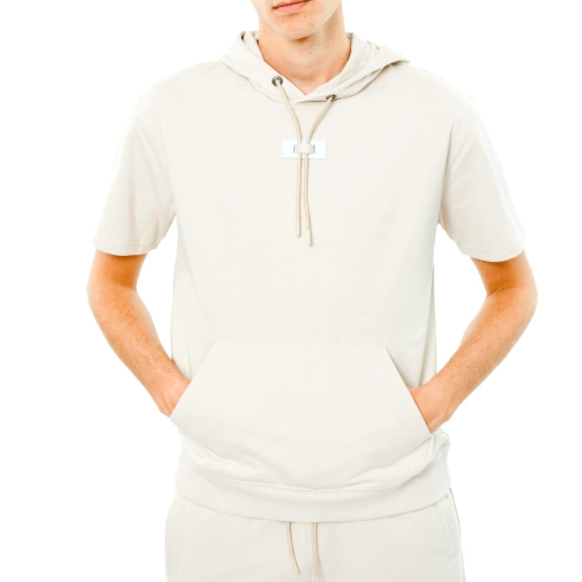 ENSEMBLE SWEATSHIRT MANCHE COURTE & SHORT CHABRAND GREIGE