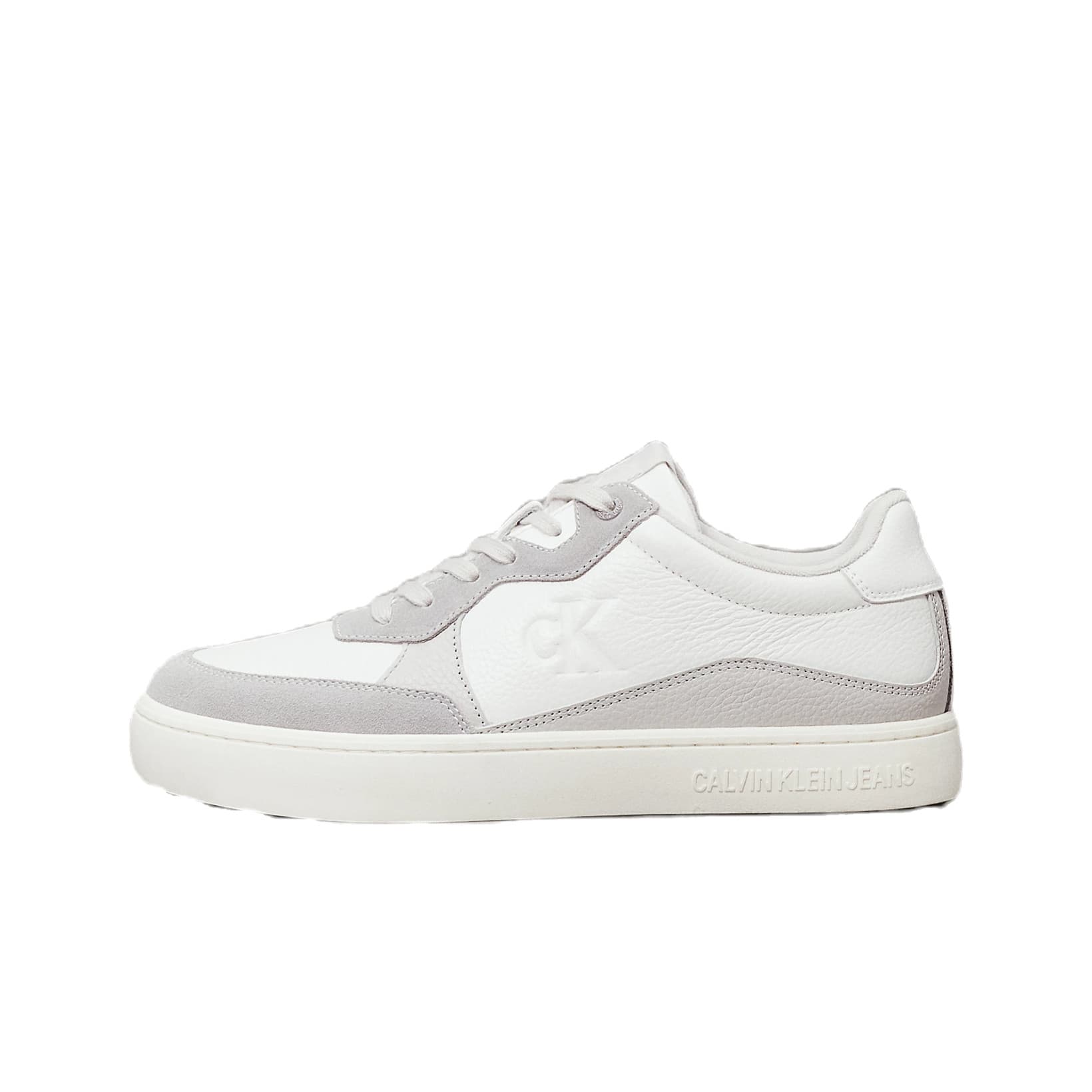 BASKET CALVIN KLEIN CUIR BLANC