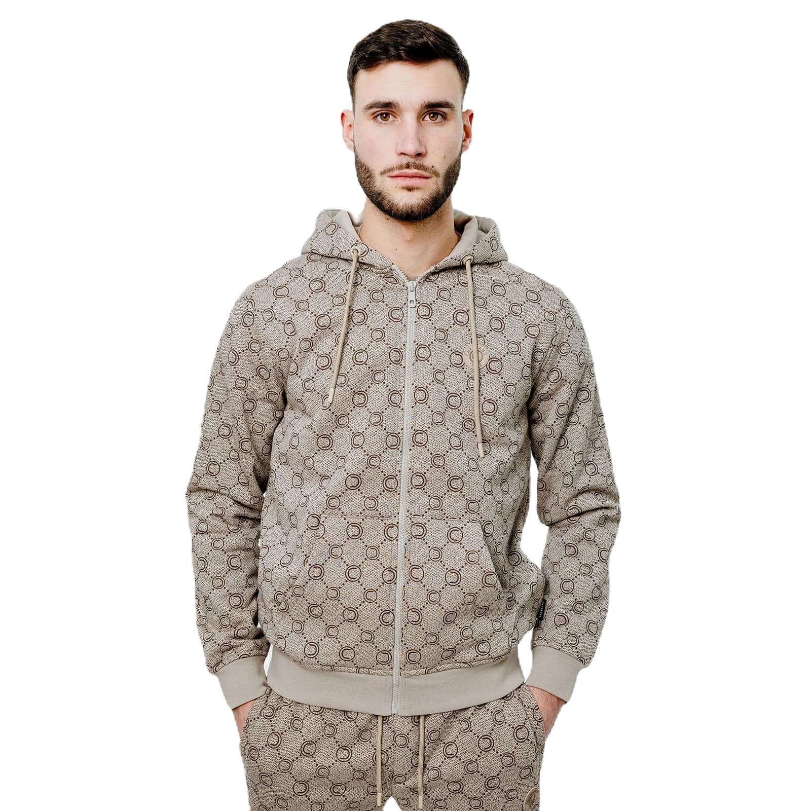 VESTE CHABRAND MONOGRAMME REMBOUREE MARRON