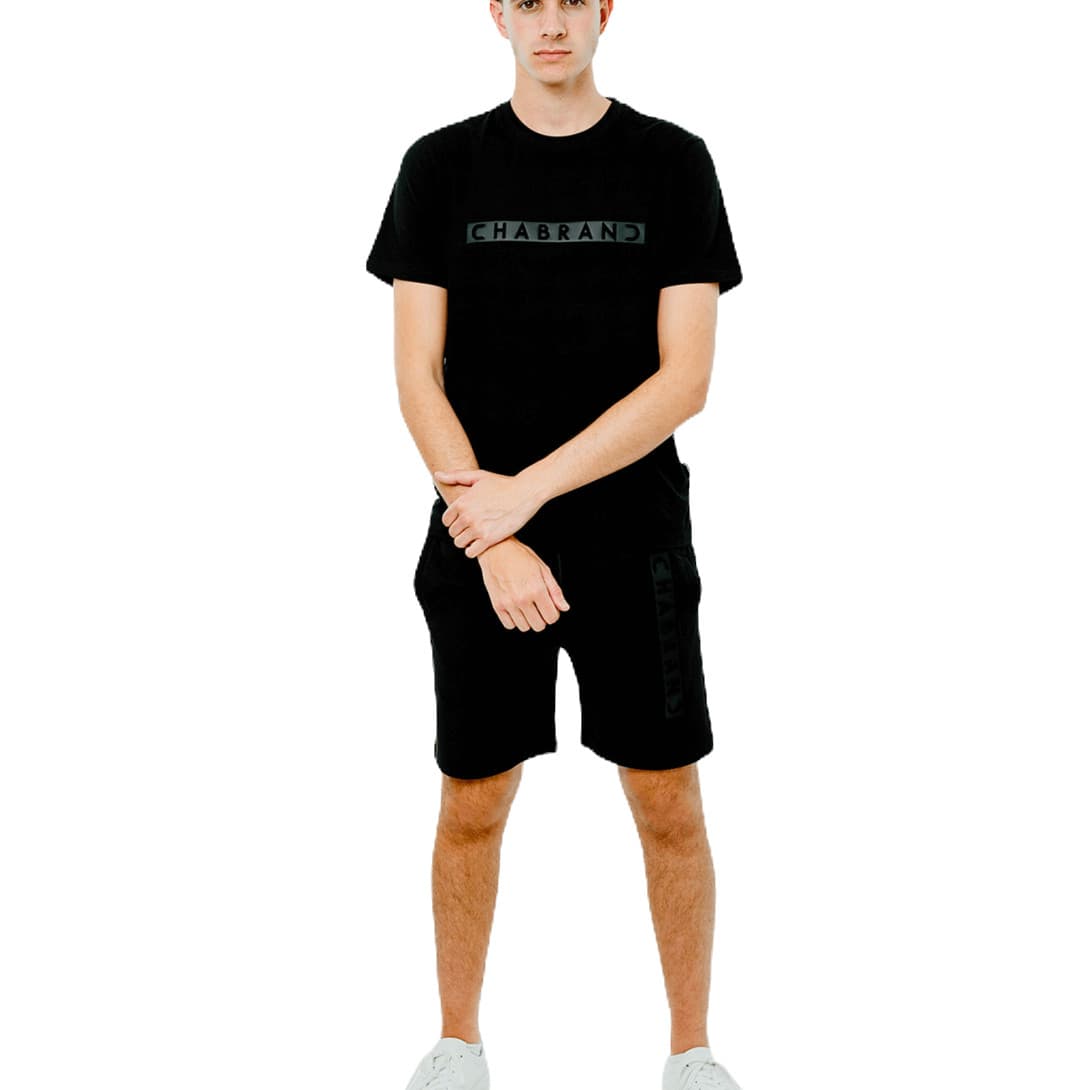 ENSEMBLE SHORT & T-SHIRT CHABRAND NOIR