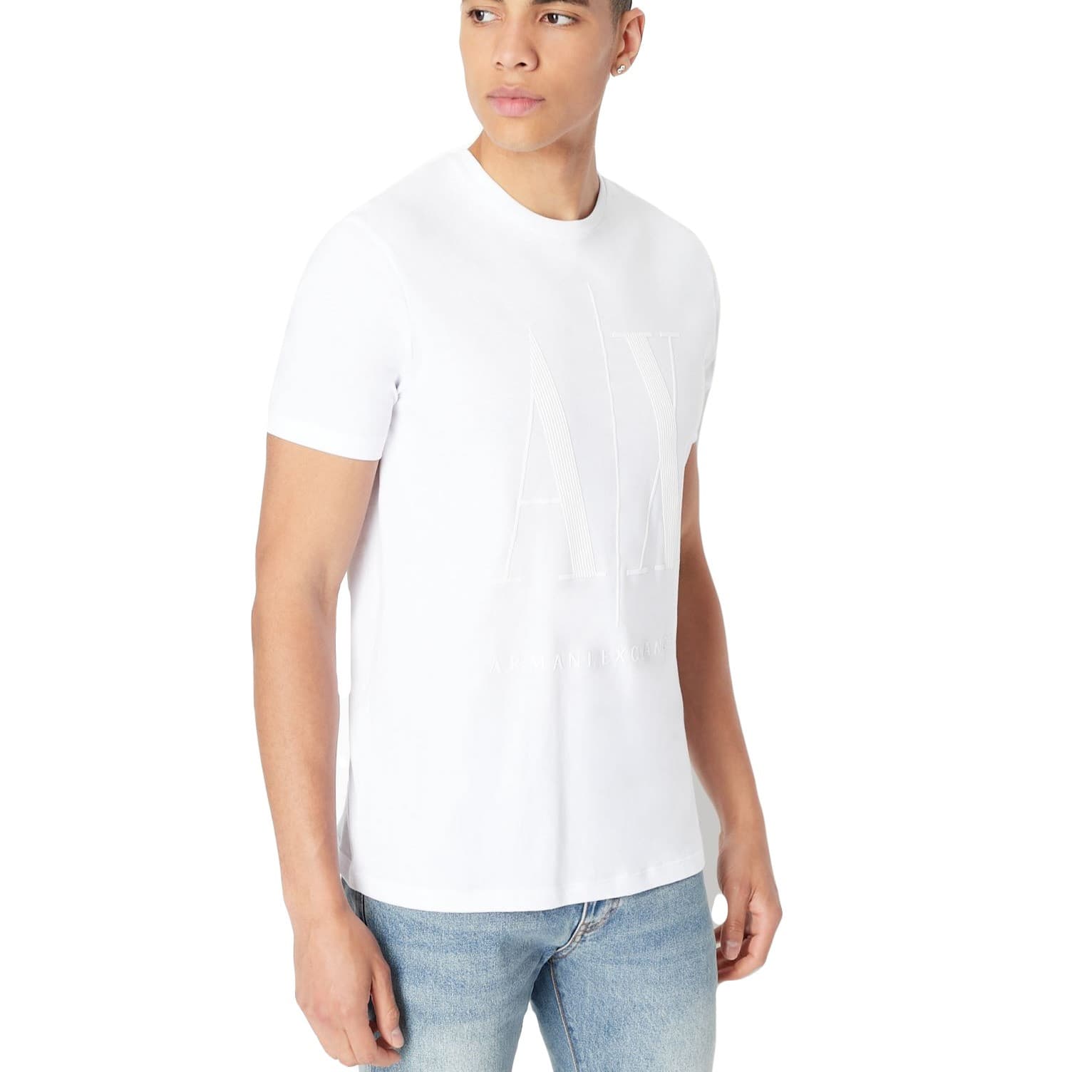 TSHIRT AU LOGO ARMANI EXCHANGE BLANC