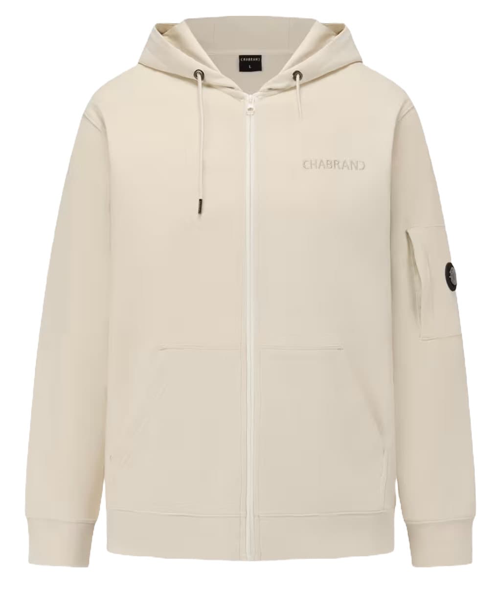 VESTE ZIPPÉ MONOCHROME BEIGE CHABRAND