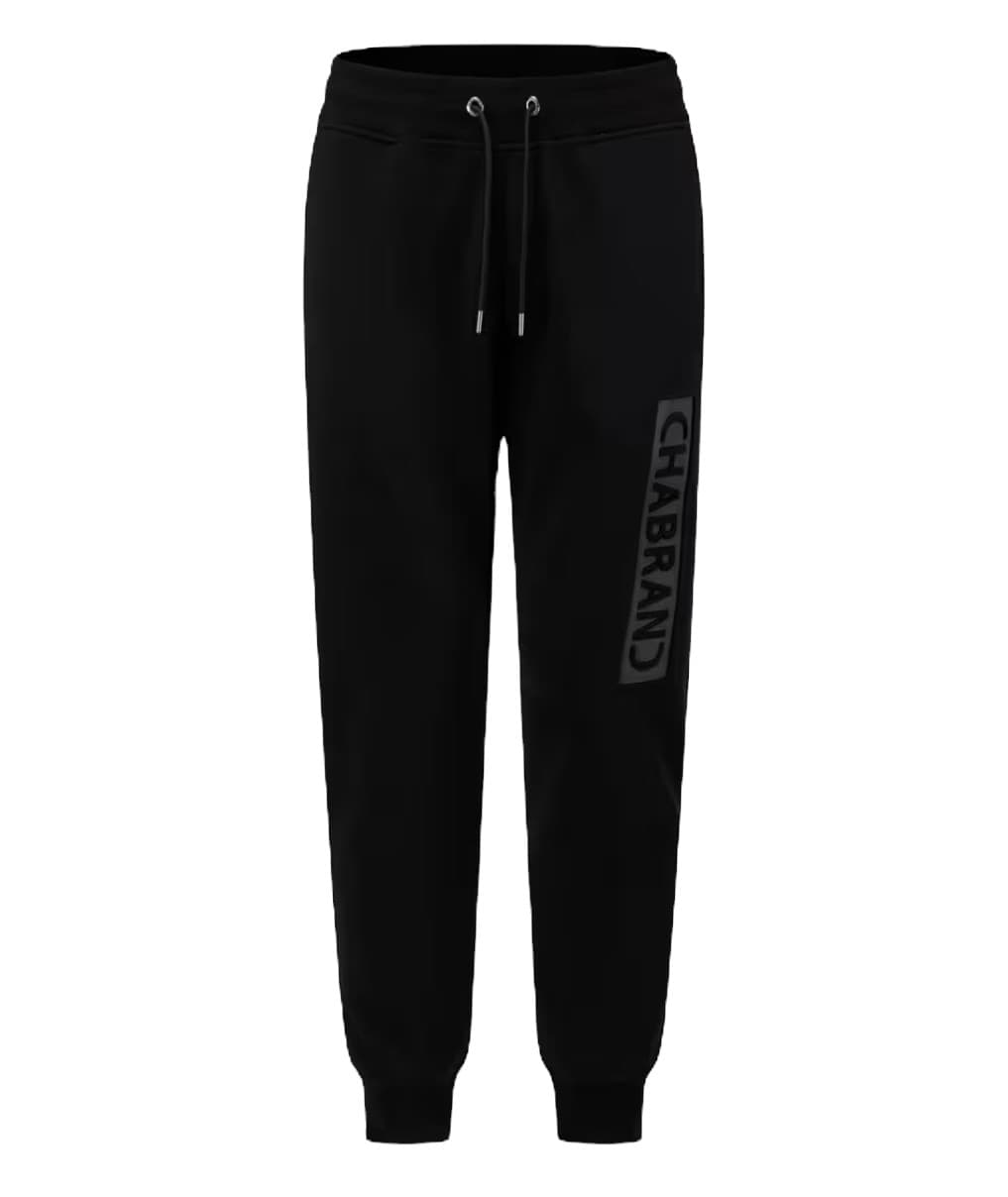 PANTALON DE SURVÊTEMENT LOGO ENCADRÉ RÉFLÉCHISSANT NOIR CHABRAND