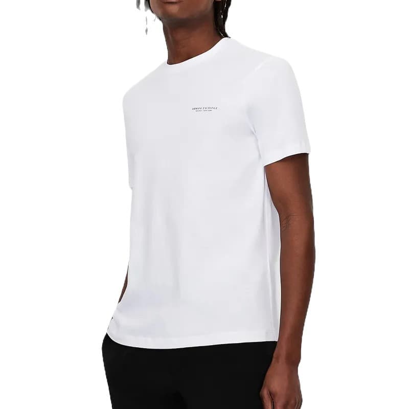 T-SHIRT ARMANI EXCHANGE COUPE CLASSIQUE JERSEY BLANC