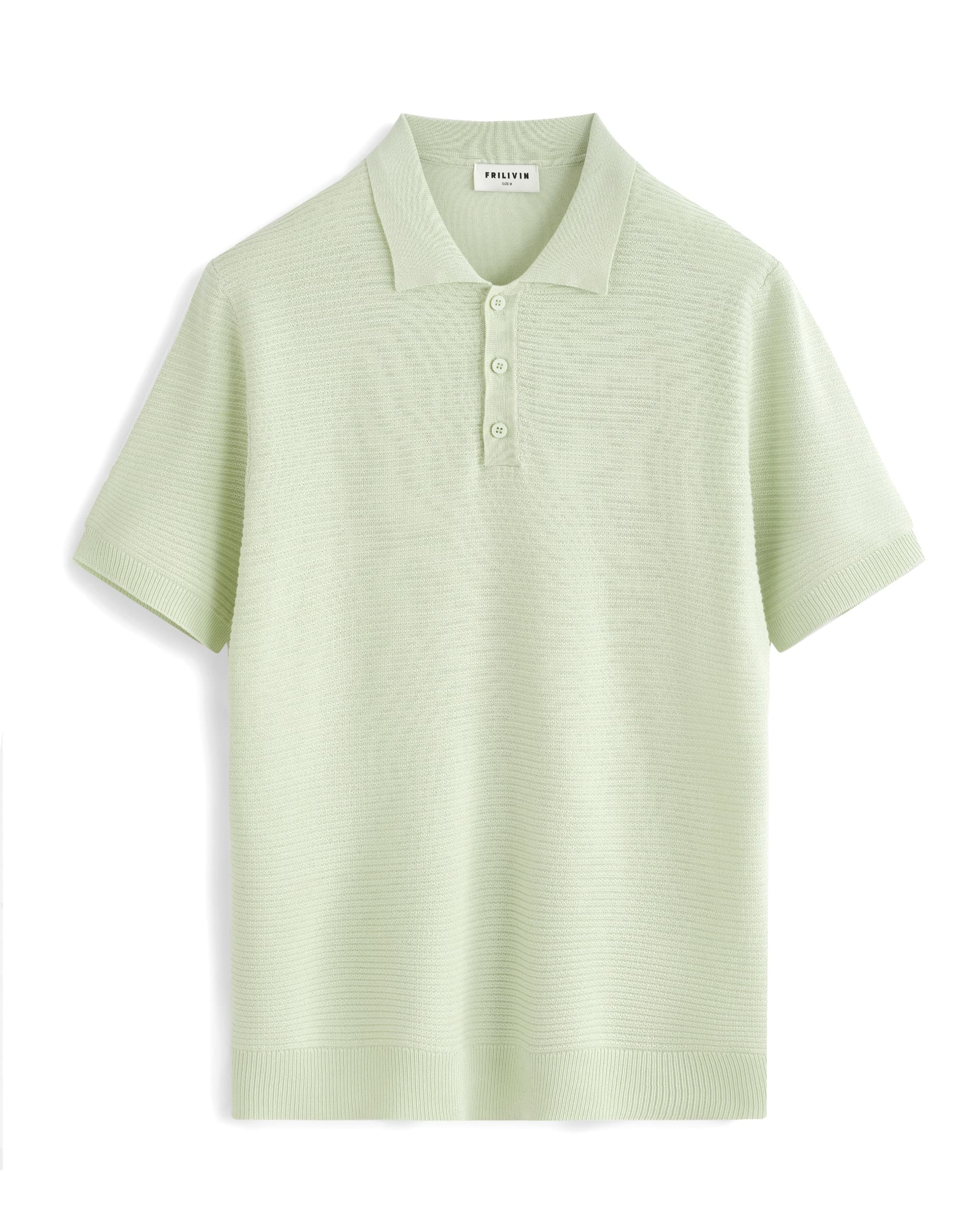 POLO COL CLASSIQUE 3 BOUTONS VERT D’EAU