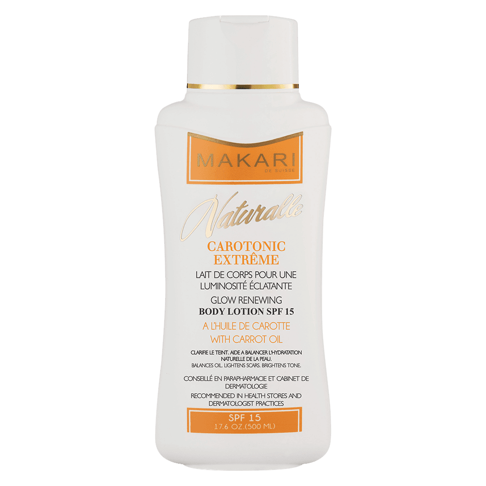 Lait carotonic Unifiant hydratant à base d’huile de Carotte 500 ML-Makari