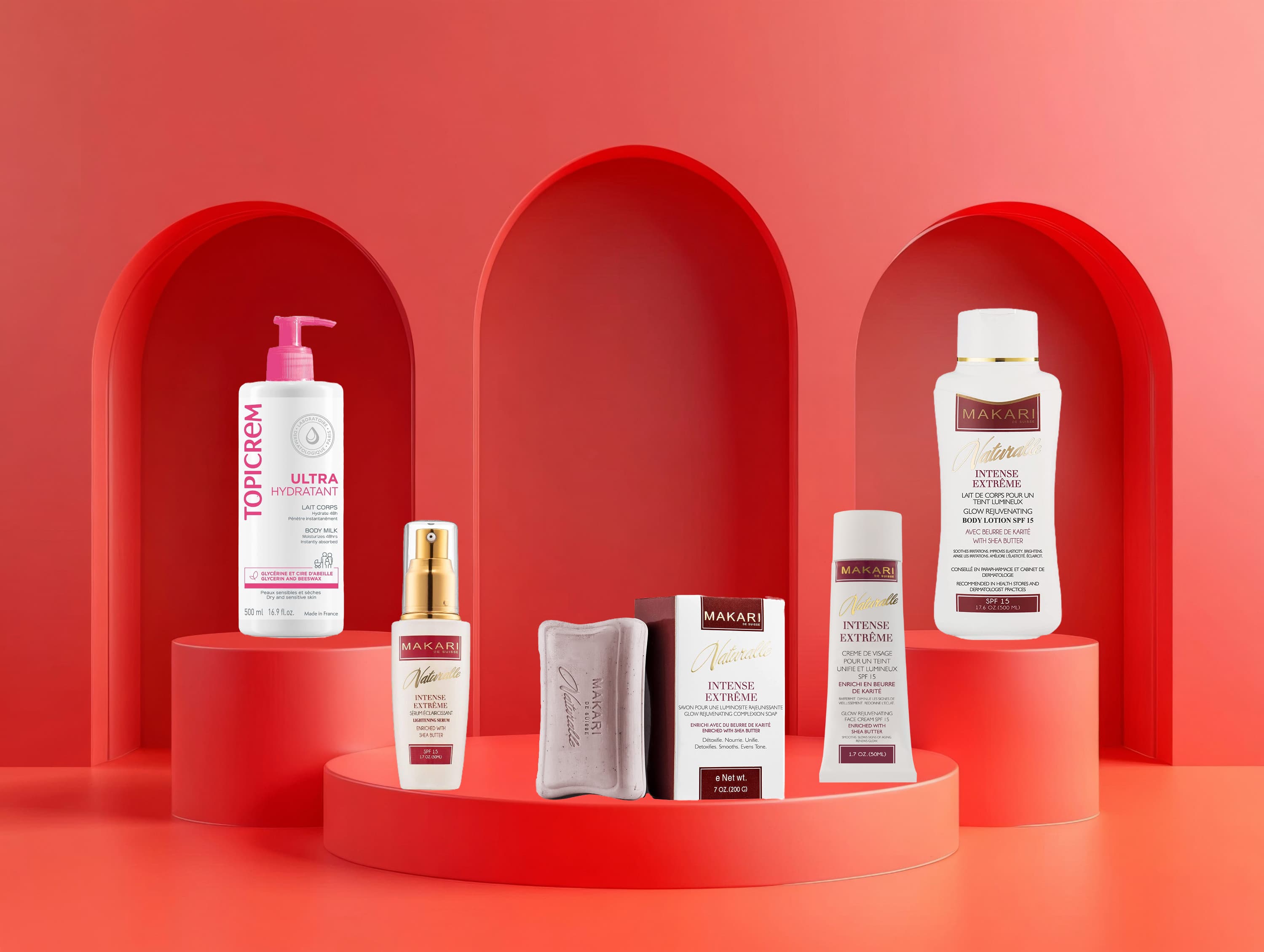 Makari Intense et un lait Topicrem