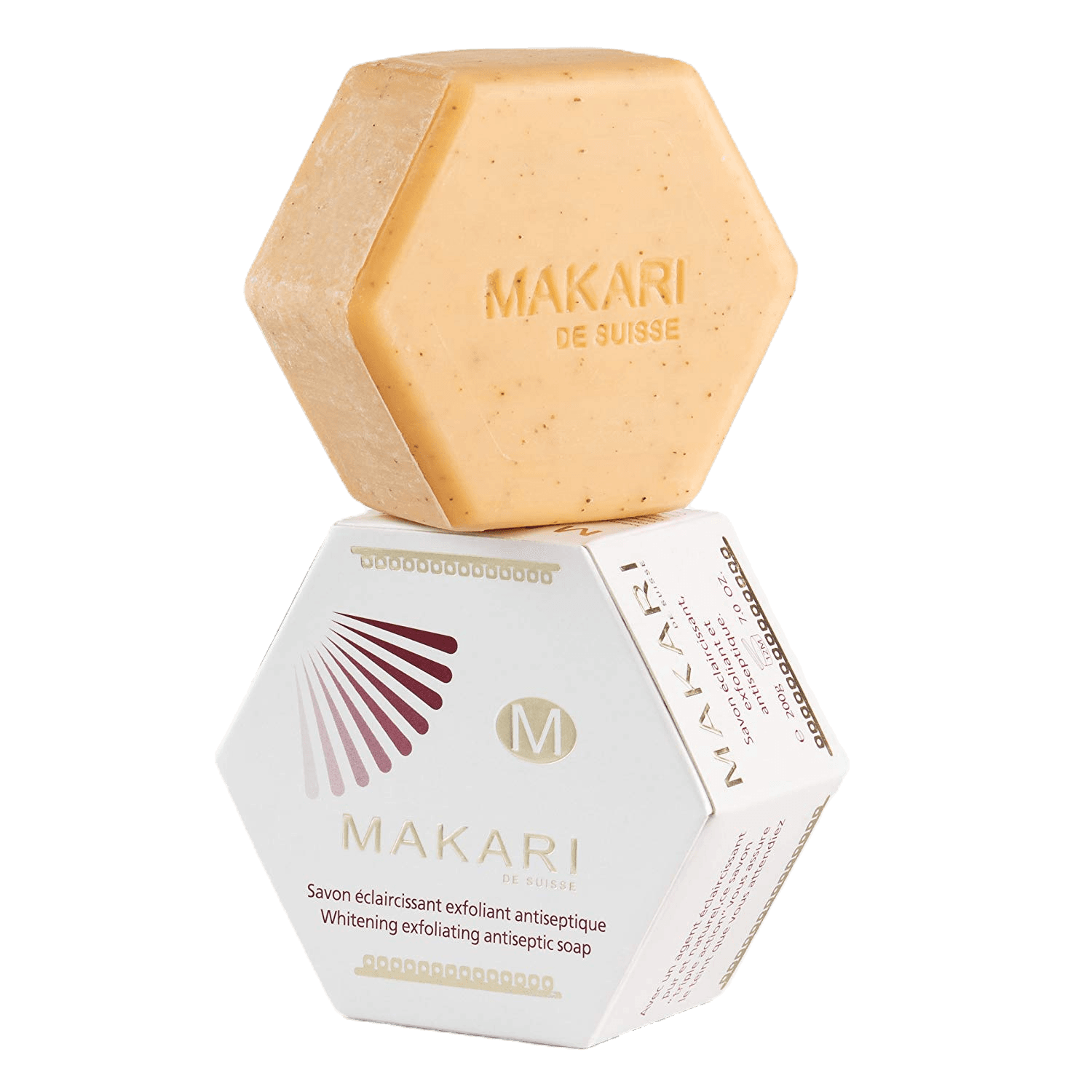 Savon exfoliant clarifiant nettoyant hydratant visage et corps 200Gr-Makari