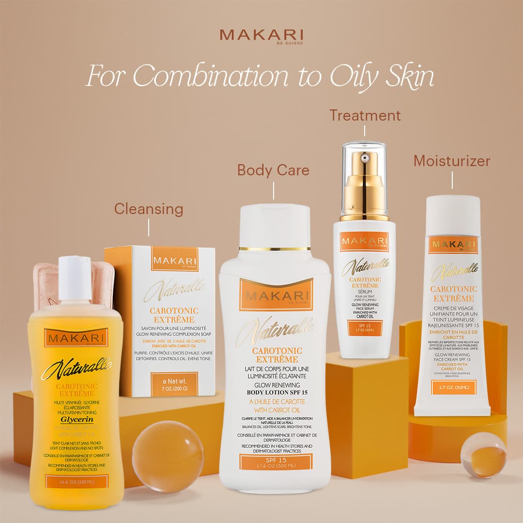 Gamme Carotonic Naturalle crème , lait, savon, sérum et glycérine-Makari