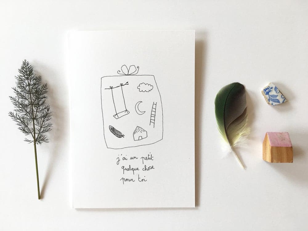 Carte double avec enveloppe "Quelque chose..."