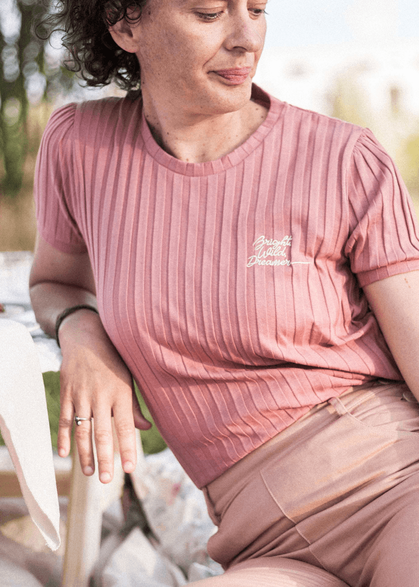 Tee shirt en Jersey Bio bois de rose Muse and Marlowe