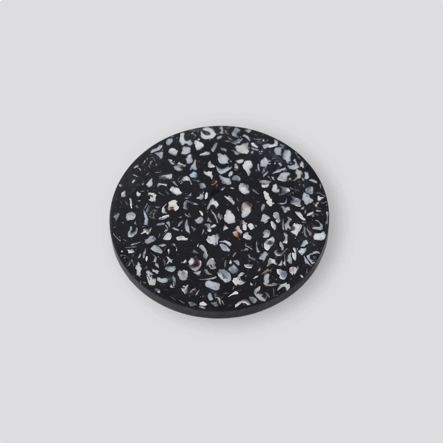 Dessous de verre en coquillages recyclés (huîtres et pigments noirs) - Malakio