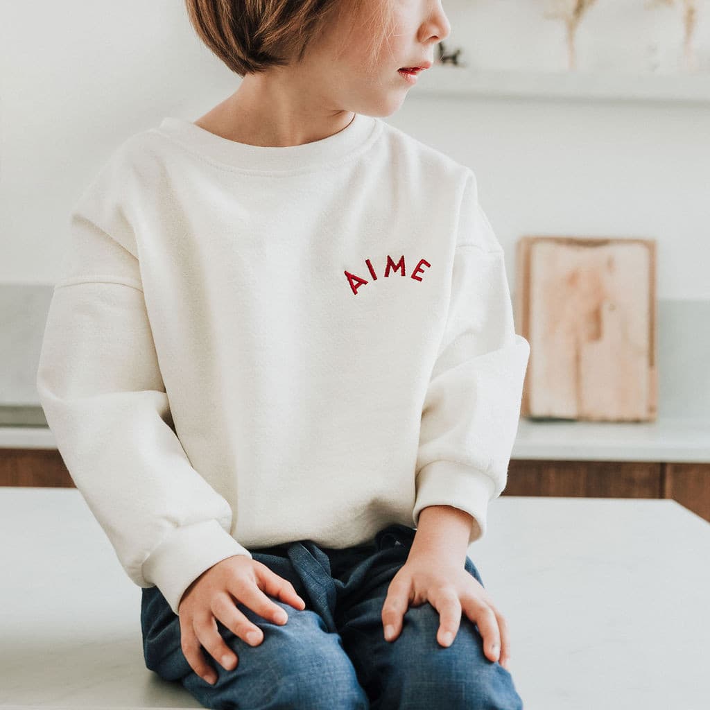 Sweat Enfant 100% recyclé et Made in France Upé & Maison Aime
