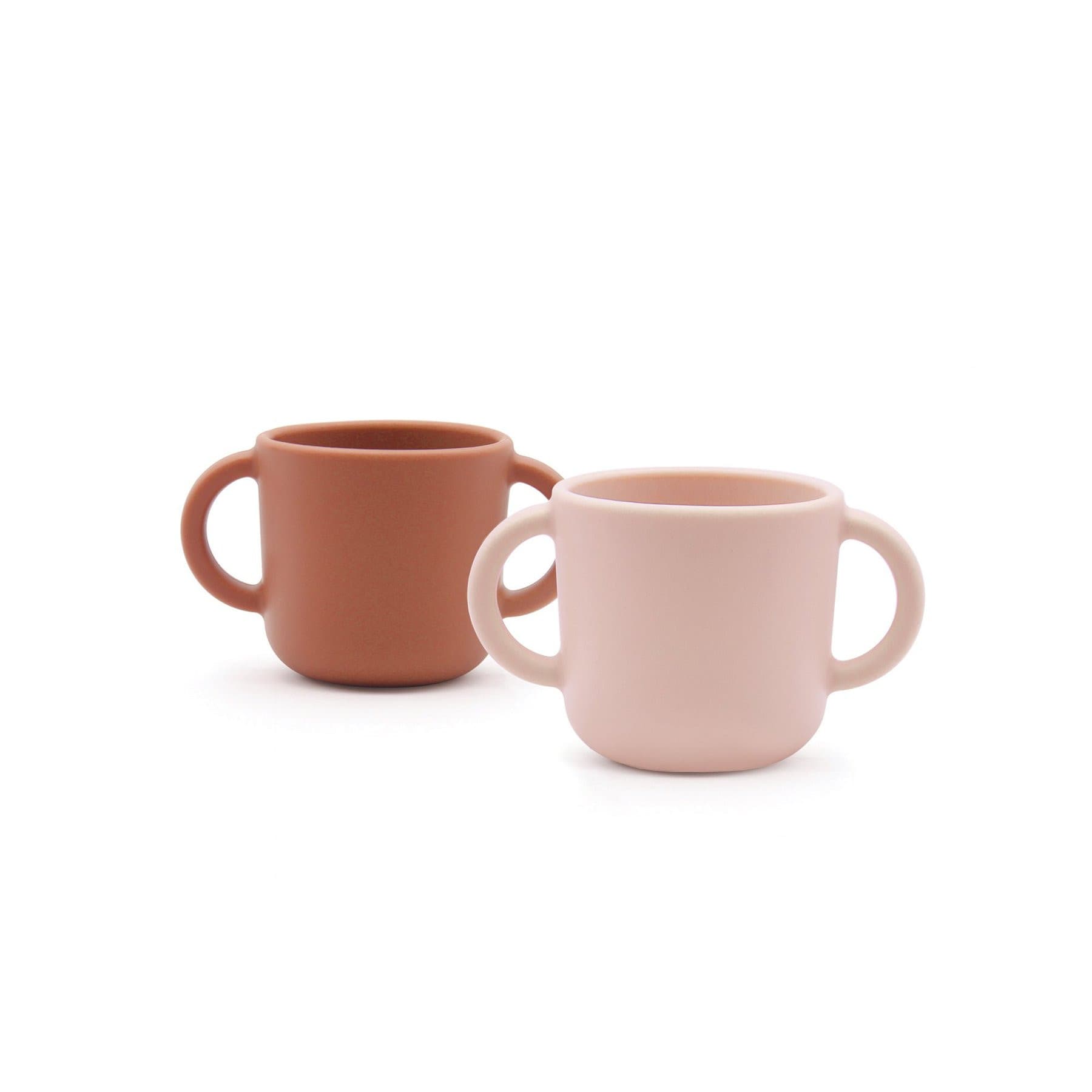 Set 2 tasses en silicone coloris Blush/Terracotta