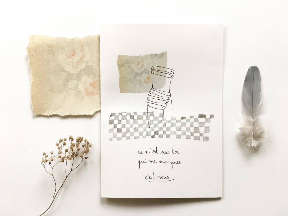 Carte double avec enveloppe "Nous"