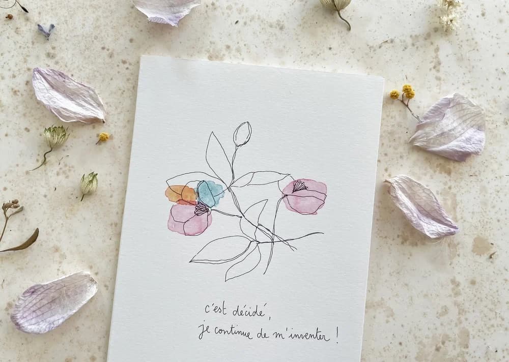 Carte double avec enveloppe "S'inventer !"