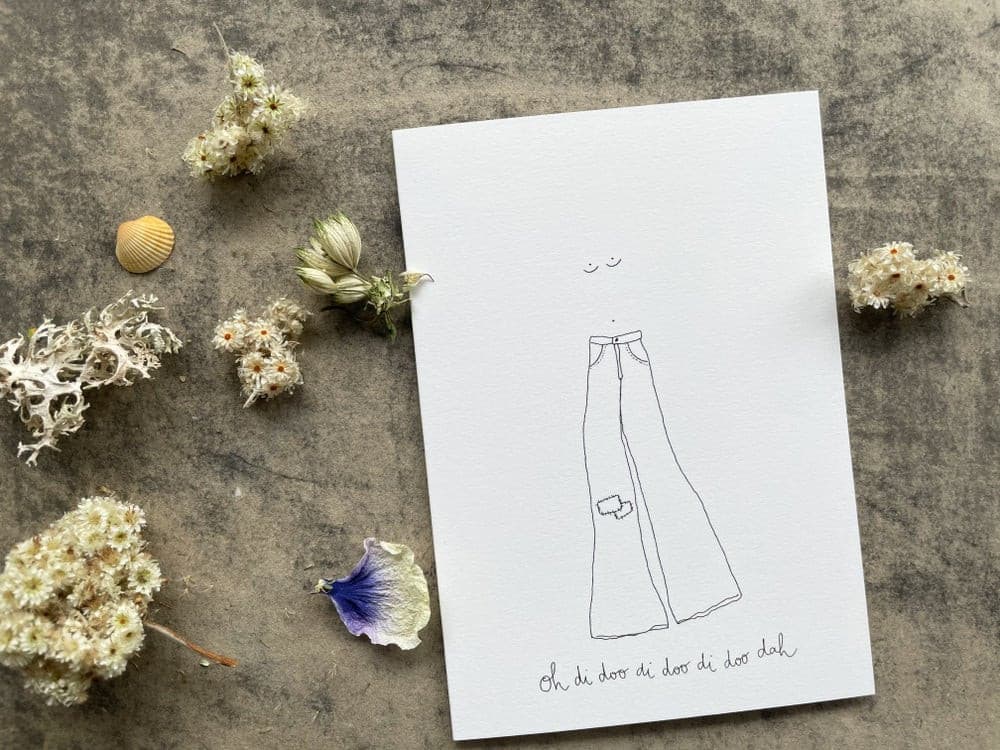 Carte double avec enveloppe "Oh di doo di doo di doo dah"