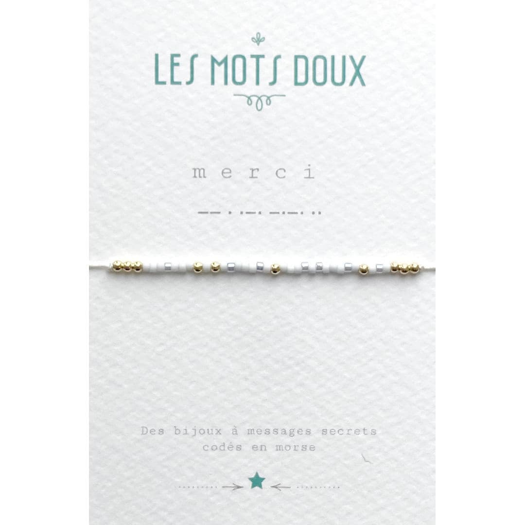 Bracelet code morse Merci Les Mots Doux