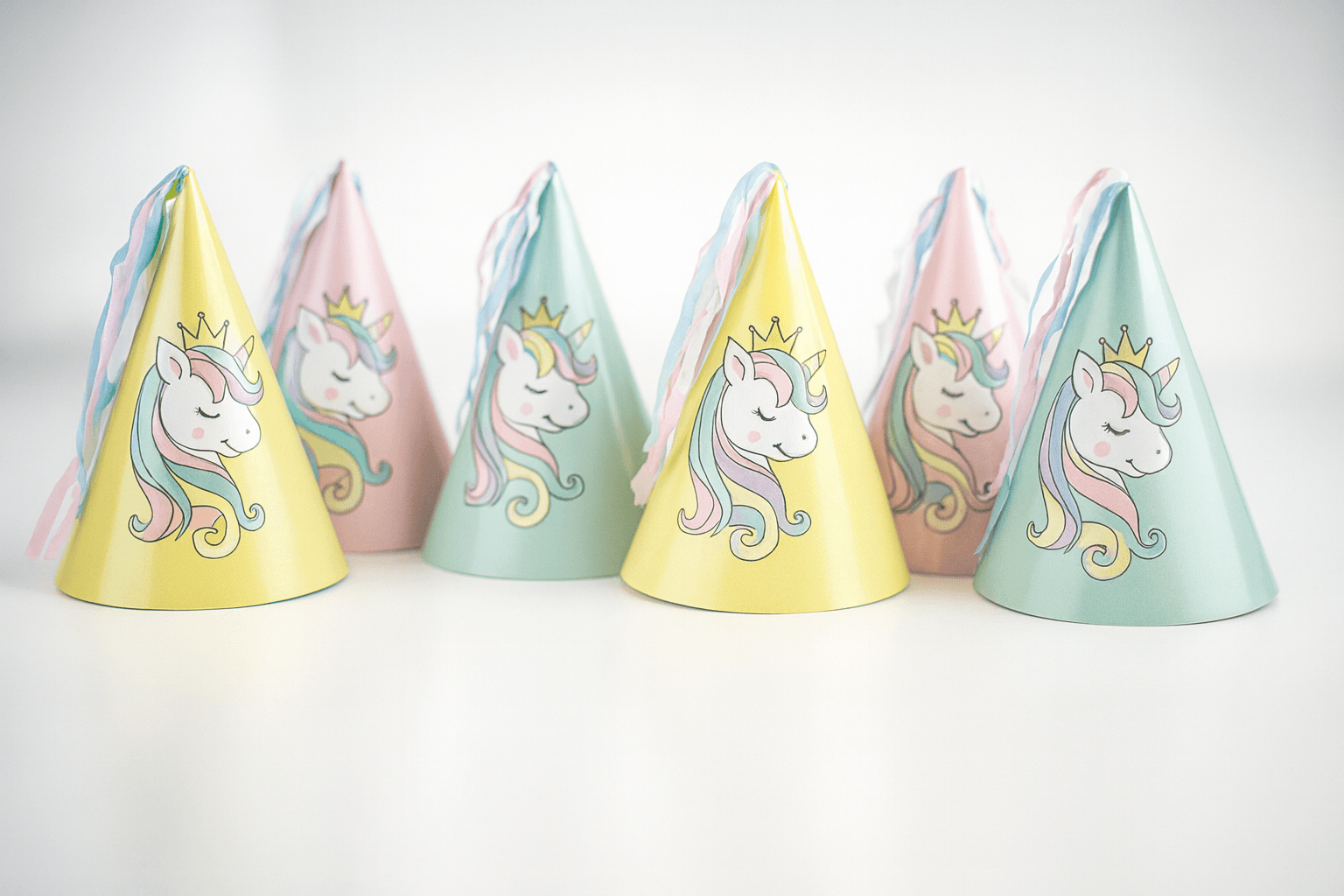 Lot de 6 Chapeaux Licorne