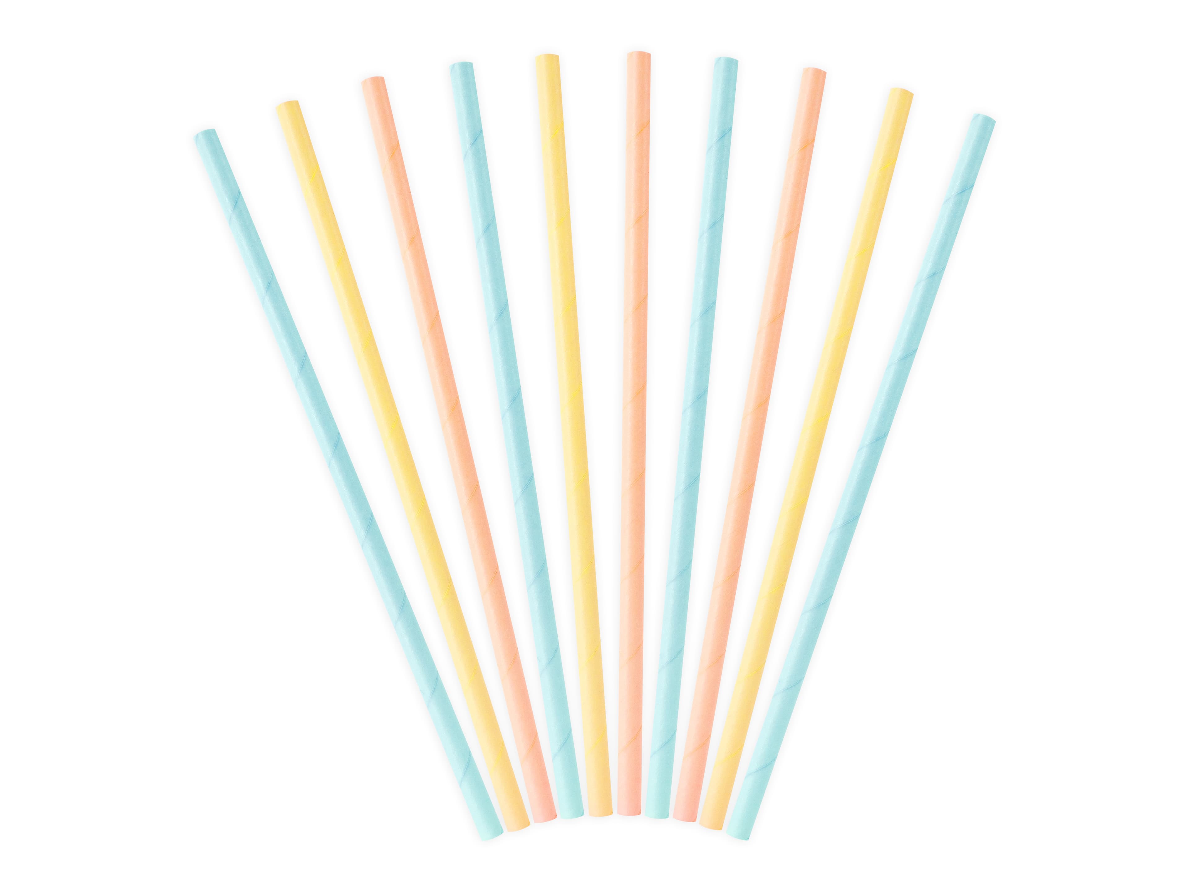10 Pailles pastel