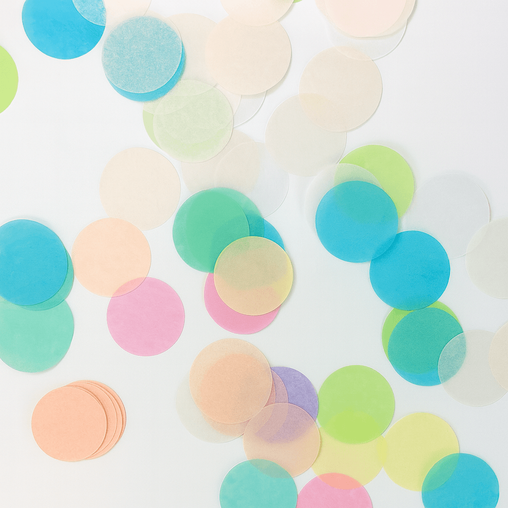Paquet de confetti en papier de soie assortiment pastel