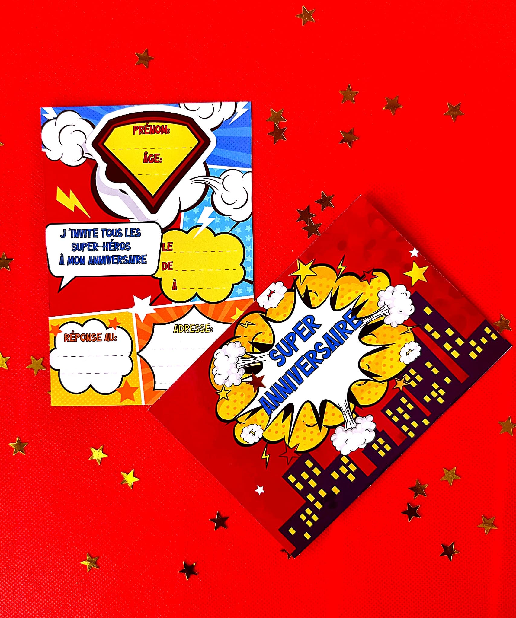 Invitations super-héros