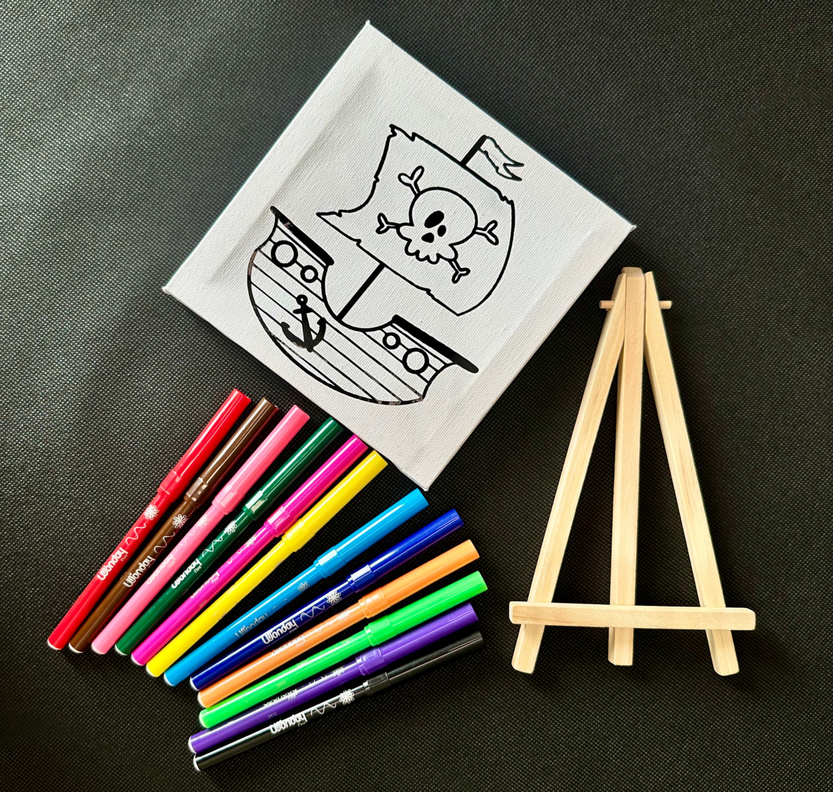 DIY tableau pirate à colorier Activité manuelle enfant tarif de base pour 3