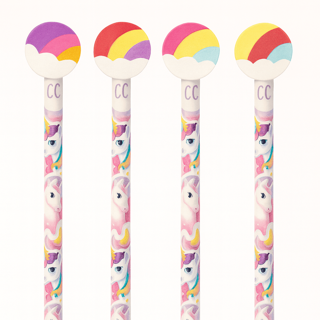 Crayon a papier et gomme Licorne