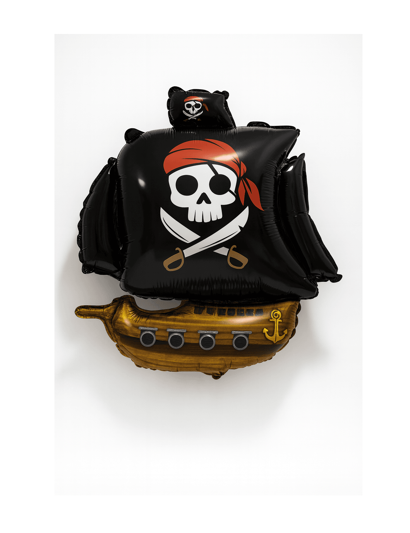 Ballon métallique bateau pirate