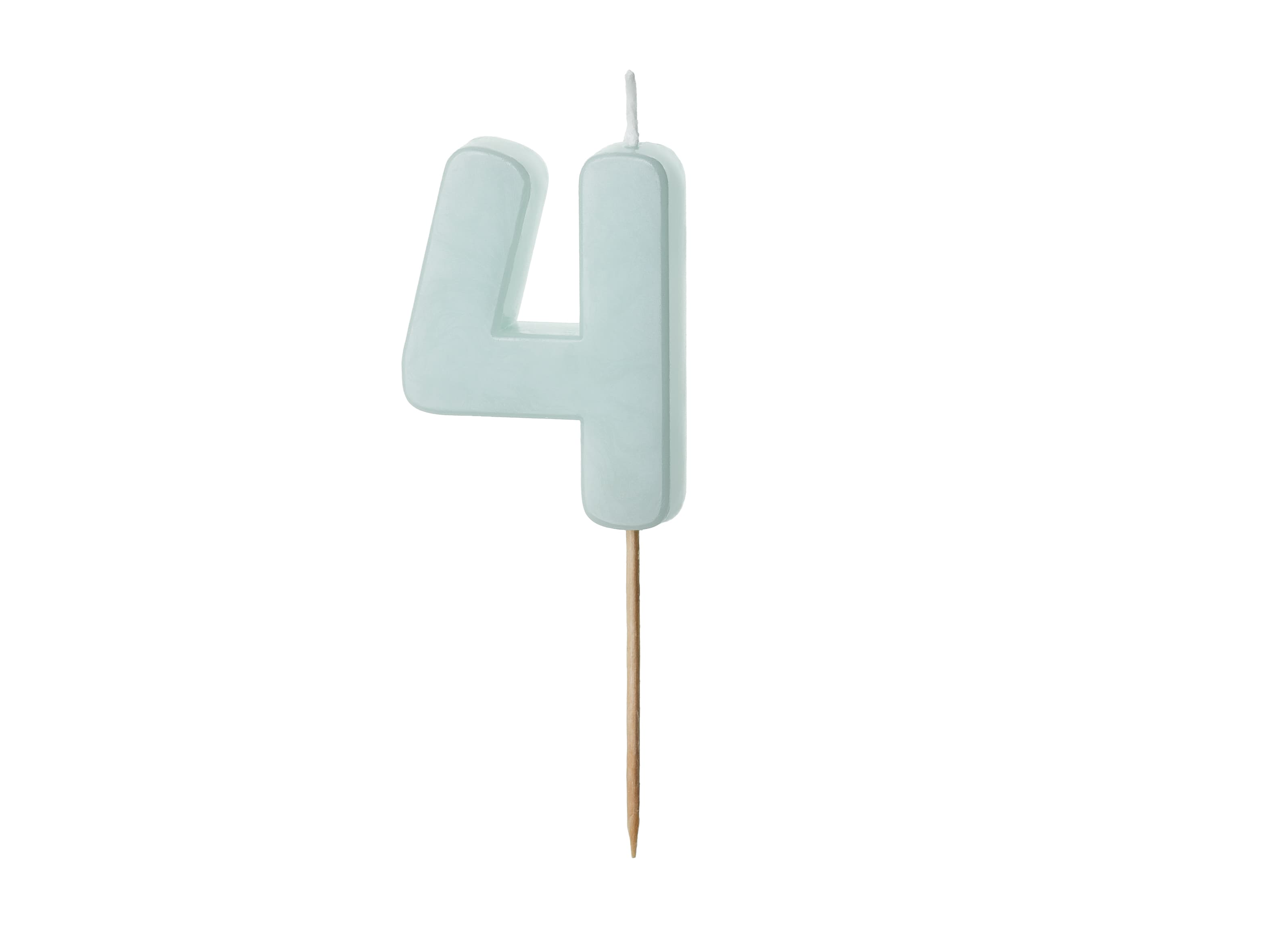Bougie chiffre bleu clair 4