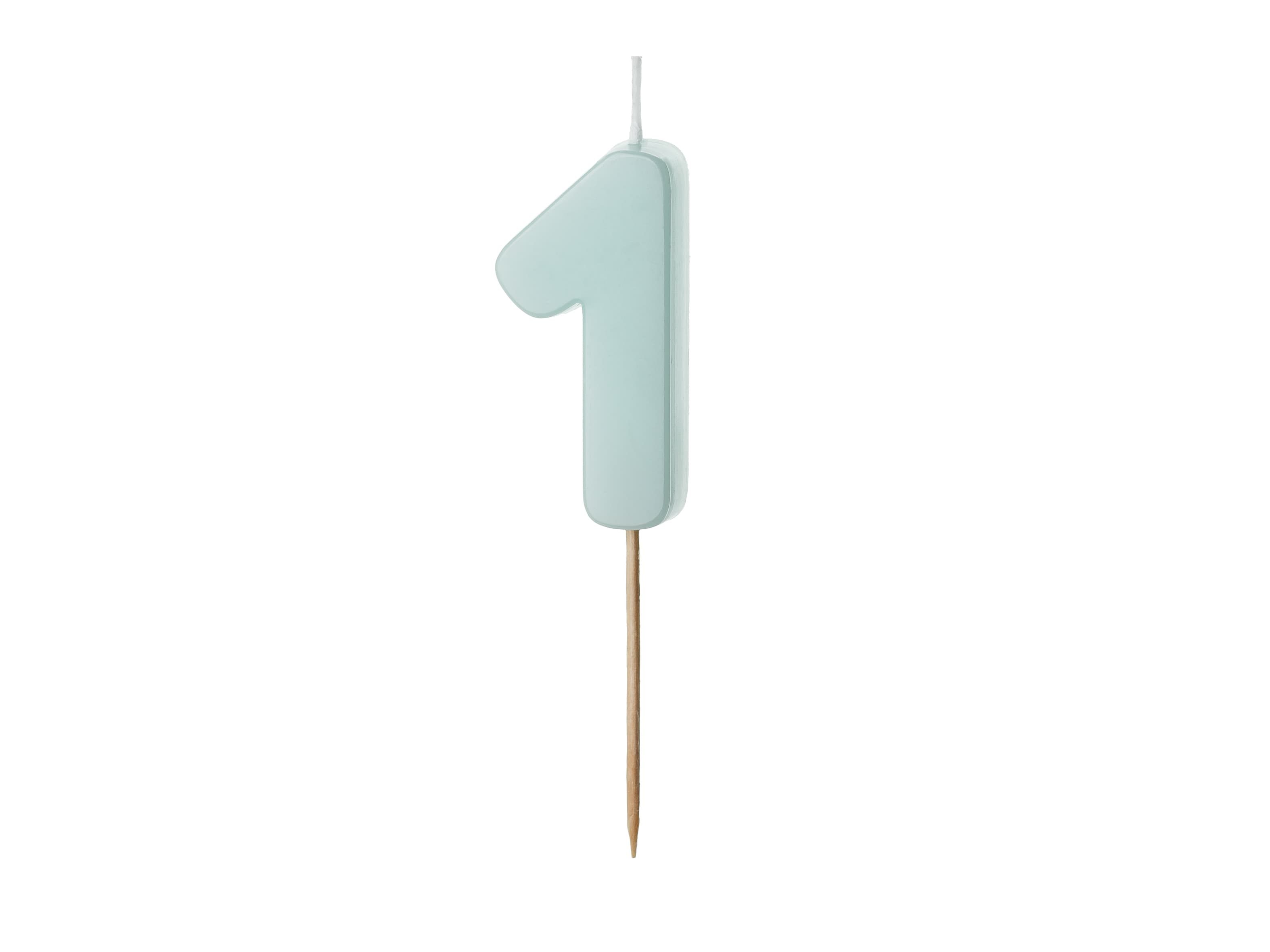 Bougie chiffre bleu clair 1