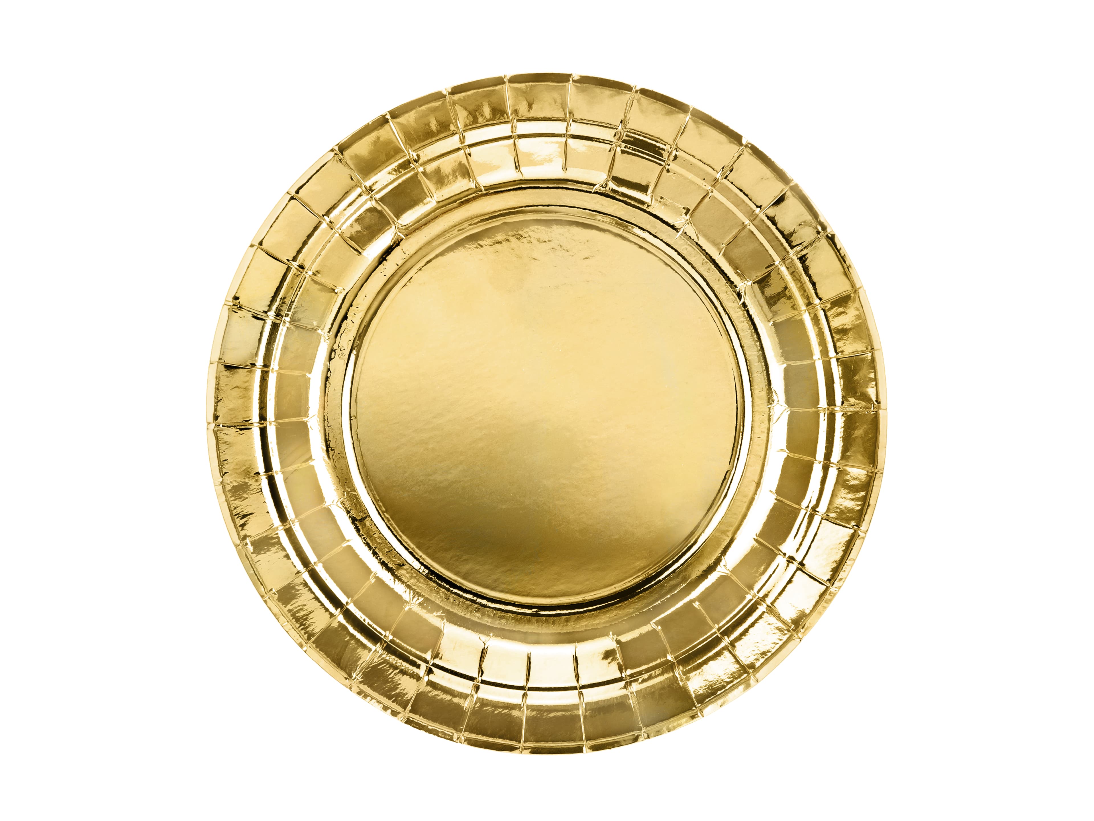 Lot de 6 assiettes dorées