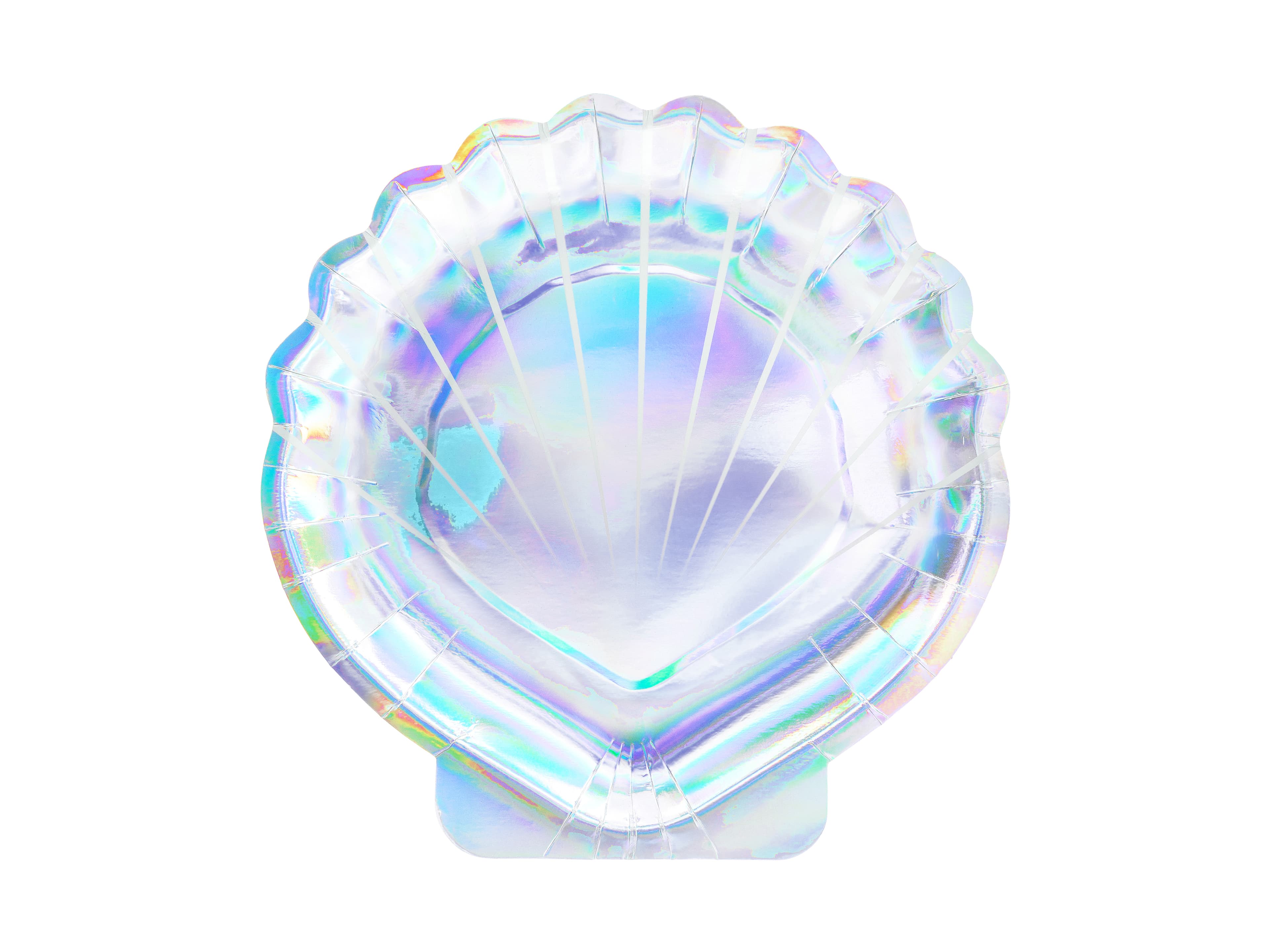 Lot de 6 assiette coquillage iridescent