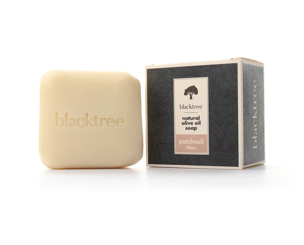 Savon visage et corps Black Tree Ă l'huile d'olive naturelle- PATCHOULI 150g