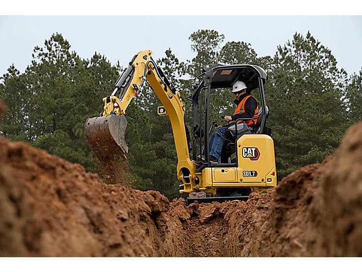 Minibagger Caterpillar 301.7 CR gebraucht | 7 Betriebsstunden | Zubehör inklusiv