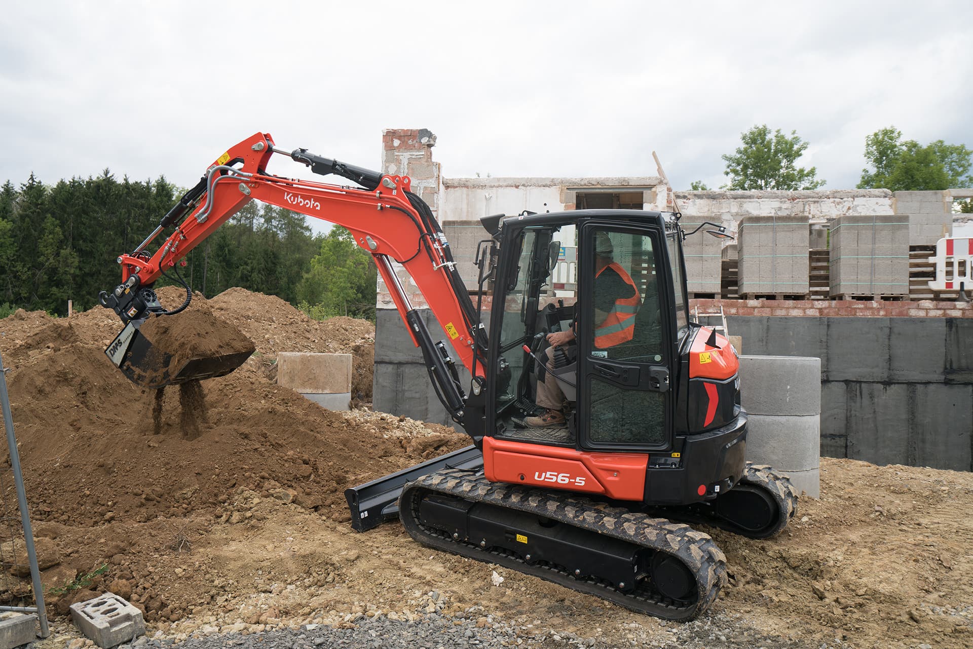 Minibagger Kubota U56-5 gebraucht | 18 Betriebsstunden | 5,5-Tonnen-Maschine sof