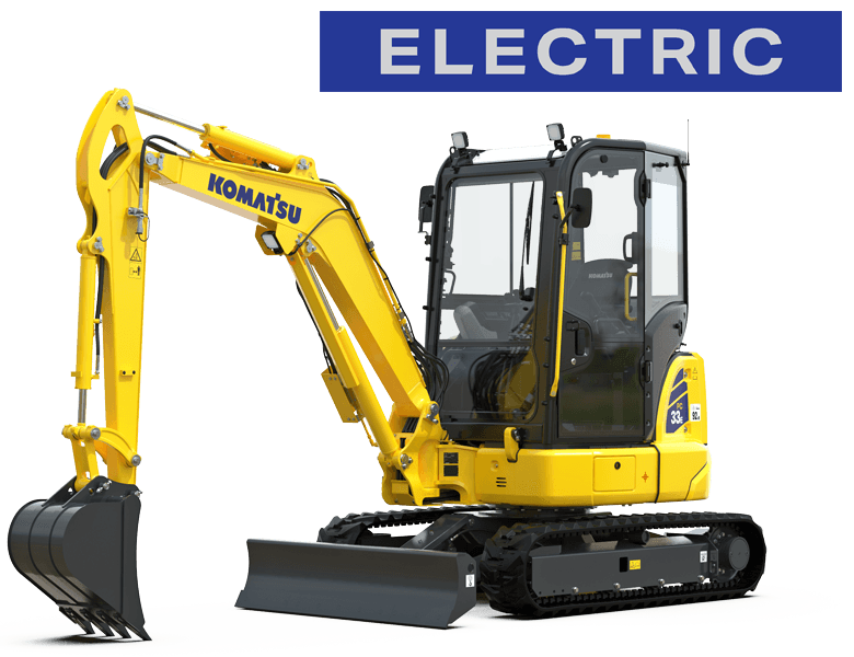 Mini-Pelle Électrique Komatsu PC33E-6 | 11 h d'utilisation | Accessoires inclus