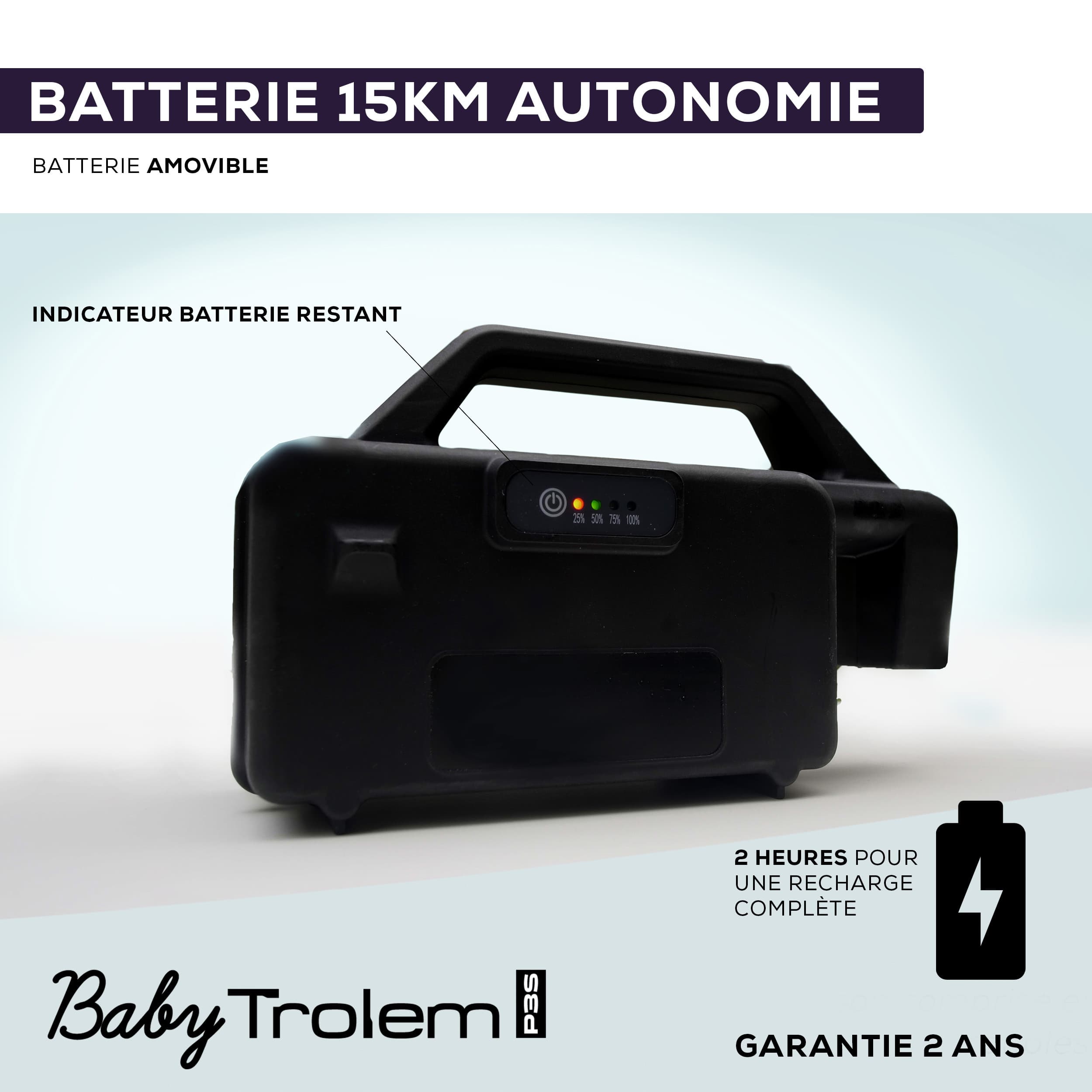 Batterie poussette électrique triple P3S BabyTrolem