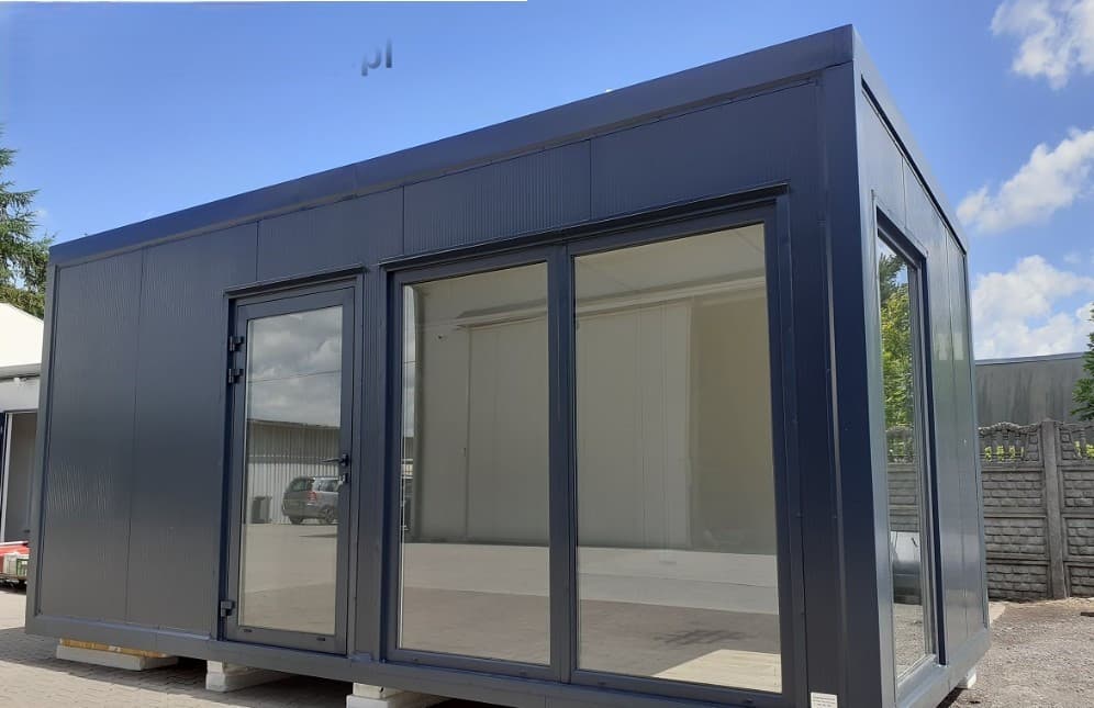 Conteneur de bureau 18 m² avec WC et kitchenette