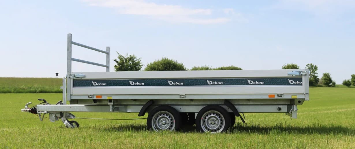 Remorque Tri-Benne Debon PW3.6 – 3500 kg – Dimensions 360 x 180 x 35 cm