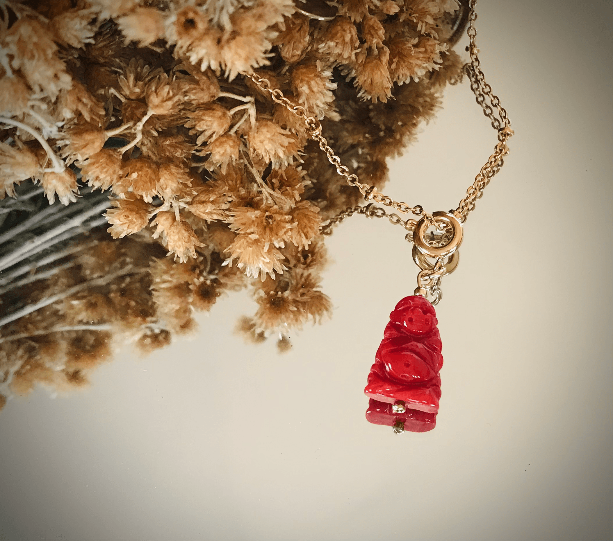 Bijoux en Corail Corse - Charm bouddhas
