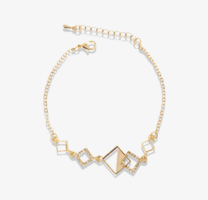 Bracelet Héméra, pierres géométriques blanche