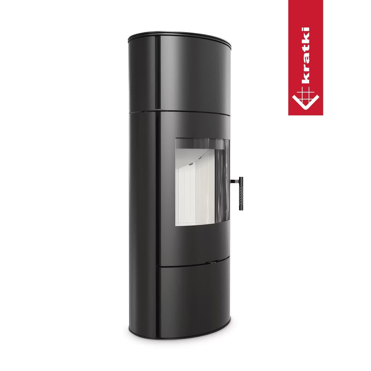 Kaminofen Kratki ROLLO/W 7 kW - Feuerraumauskleidung Hell