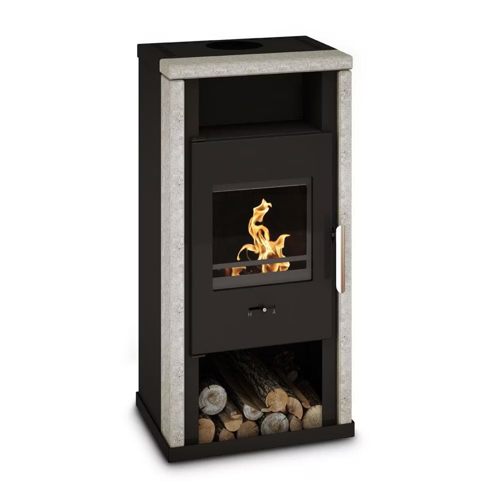 Kaminofen Wamsler Yuna 6 kW - Schwarz Sandstein Rainbow